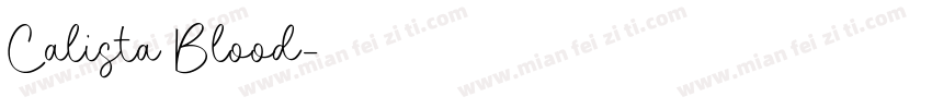 Calista Blood字体转换